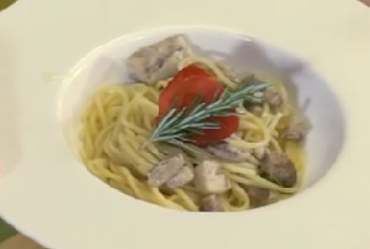 Spaghetti con la carpa